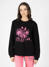 Load image into Gallery viewer, Federation Through Crew - Flowers - Black | Pink Lemonade
