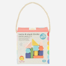 Load image into Gallery viewer, Tiger Tribe - Bio Blocks - Rattle & Stack Starter Pack of 11 | Pink Lemonade