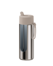 Load image into Gallery viewer, Frank Green Ceramic Reusable Bottle - Moon Dust Chrome with Flip Straw Lid 20oz/595ml