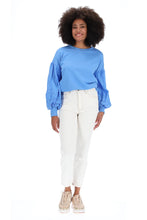 Load image into Gallery viewer, Charlo by Augustine - Dee Cotton Embroidered Sweater - Blue