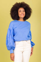 Load image into Gallery viewer, Charlo by Augustine - Dee Cotton Embroidered Sweater - Blue