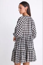 Load image into Gallery viewer, Flo & Frankie - Aries Black Gingham Button Front Mini Dress
