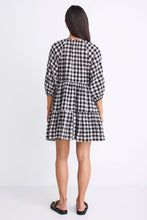 Load image into Gallery viewer, Flo & Frankie - Aries Black Gingham Button Front Mini Dress