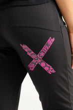 Load image into Gallery viewer, Homelee Apartment Pants - Winter - Black with Orchid Damask X