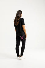 Load image into Gallery viewer, Homelee Apartment Pants - Winter - Black with Orchid Damask X