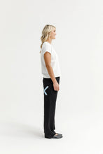 Load image into Gallery viewer, Homelee Avenue Pants - Black with Sapphire/Ivory X