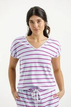 Load image into Gallery viewer, Homelee Chelsea Dress - Orchid Stripe