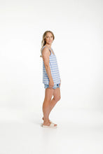 Load image into Gallery viewer, Homelee Heather Singlet - Cerulean Stripes
