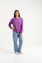Load image into Gallery viewer, Homelee Kayla Crew - Hyacinth Stripe