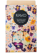 Load image into Gallery viewer, Kip & Co Bamboo Muslin Baby Swaddle - Pansy
