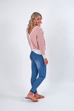 Load image into Gallery viewer, Knewe - June Sweater - Off White/Orange | Pink Lemonade
