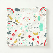 Load image into Gallery viewer, Lily & George - White Rainbow Bamboo/Cotton Muslin