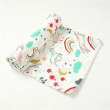 Load image into Gallery viewer, Lily & George - White Rainbow Bamboo/Cotton Muslin