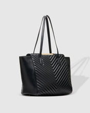 Load image into Gallery viewer, Louenhide Frankfurt Black Quilted Tote Bag

