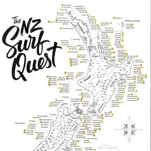 Load image into Gallery viewer, NZ Surf Quest Scratch Map - A2