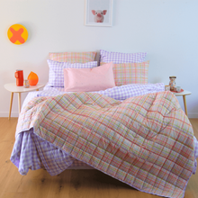 Load image into Gallery viewer, Patterson Rose - Florence Stripe & Fliss Gingham Bedspread - Large