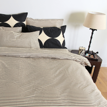 Load image into Gallery viewer, Patterson Rose - Luna Oatmeal & Black Stripe Duvet Cover Set - Queen
