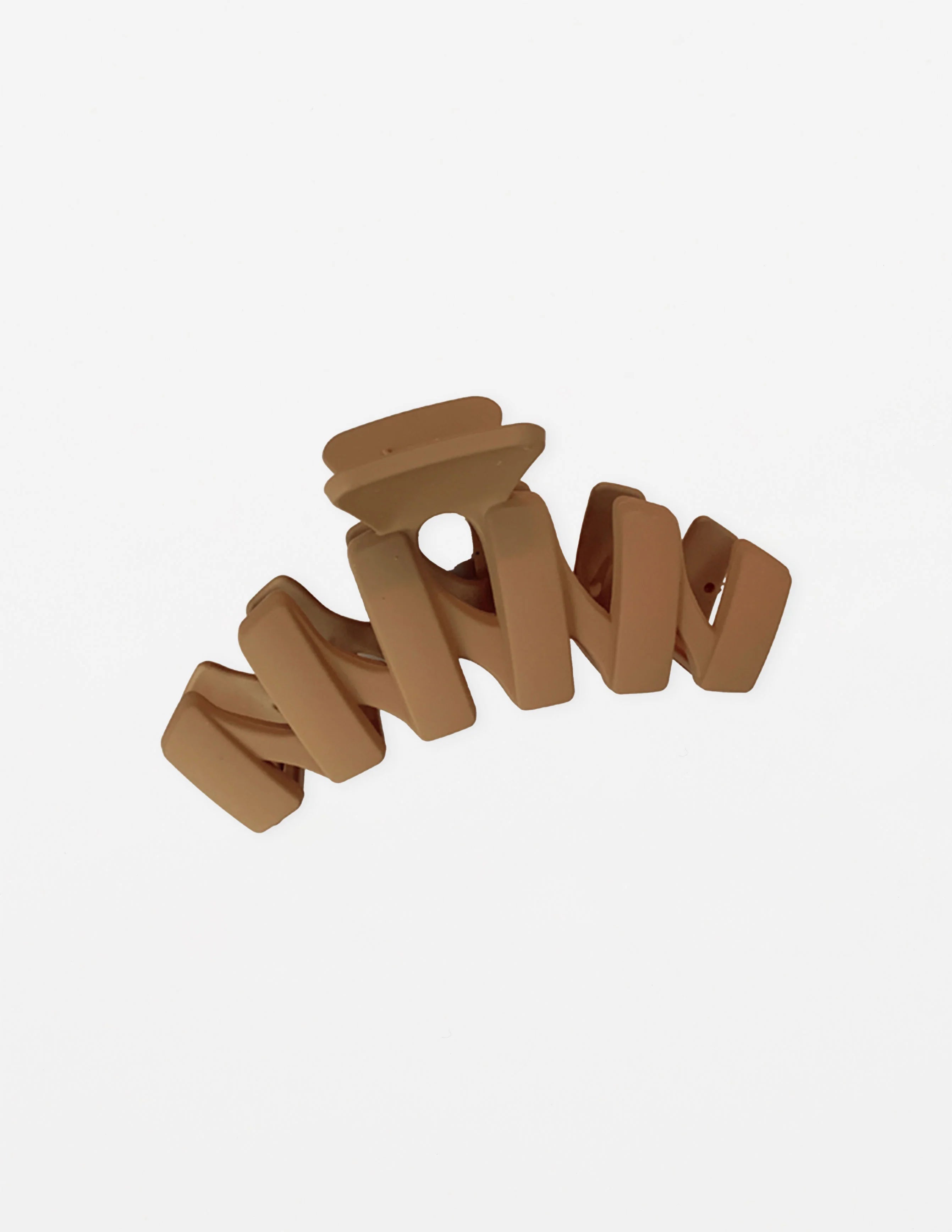 Stella + Gemma Hair Claw Matt Light Coffee Zig Zag Pink Lemonade