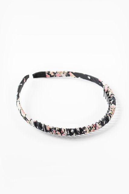 Antler Floral Headband - Black
