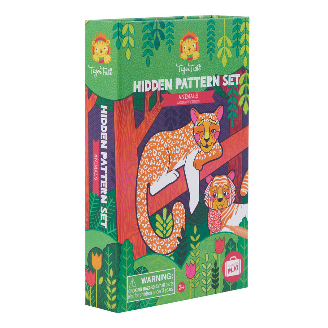 Tiger Tribe - Hidden Pattern Animals Colouring Set