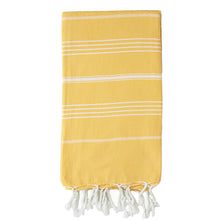 Load image into Gallery viewer, Izzy and Jean Turkish Towel - Classic Yellow
