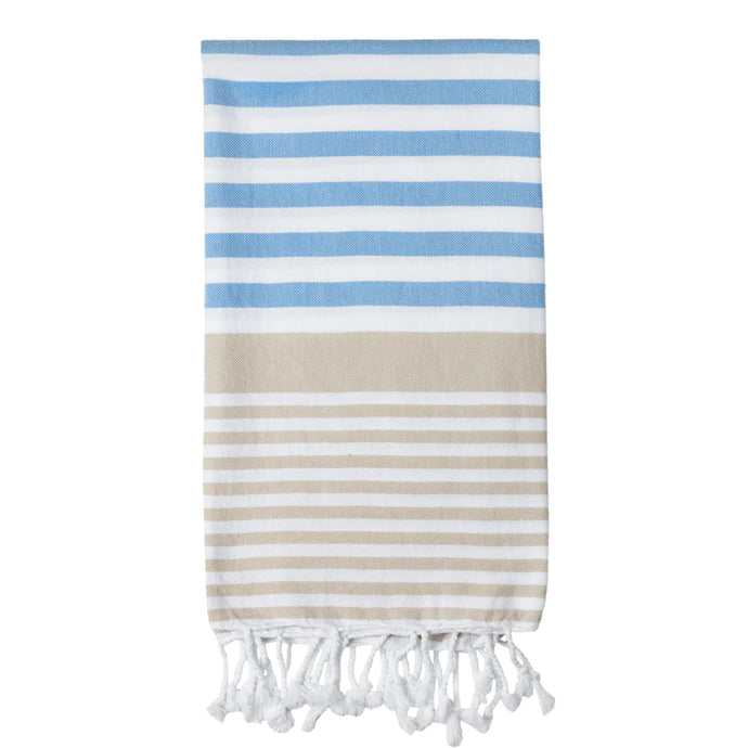 Izzy and Jean Turkish Towel - Sofia Sky Blue Sand
