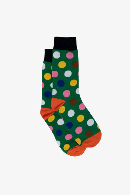 Antler Mens Socks Spot Print - Green