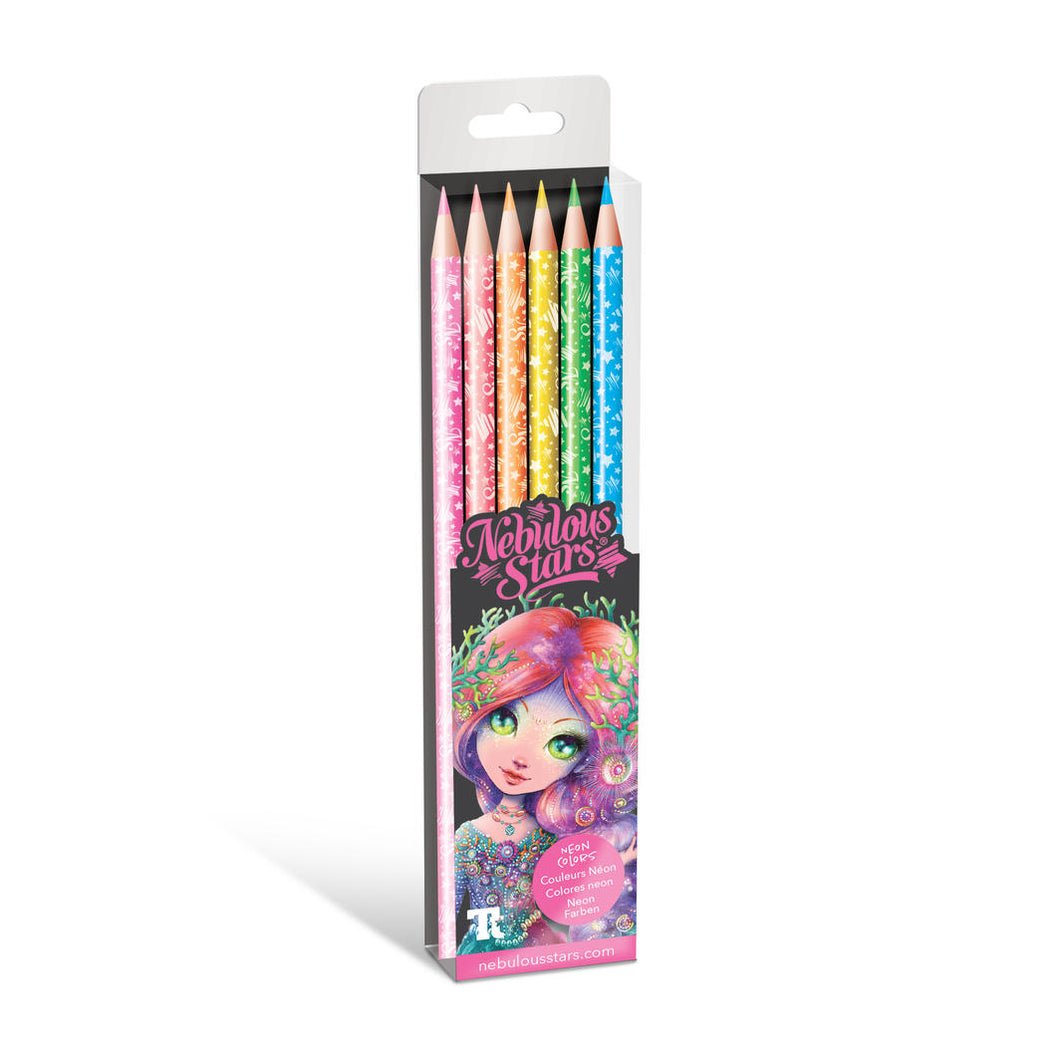 Nebulous Stars - Colouring Pencil 6 Pack - Neon