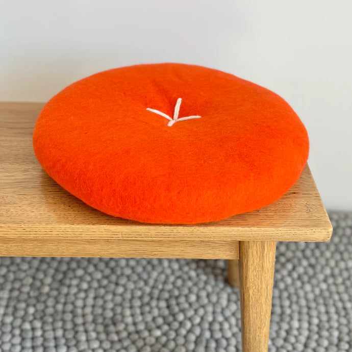 Sheep-ish Button Cushion - Tangerine | Pink Lemonade