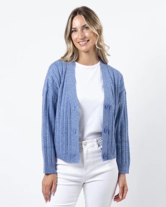 Stella + Gemma Posey Cardigan - Cobalt Melange | Pink Lemonade Living