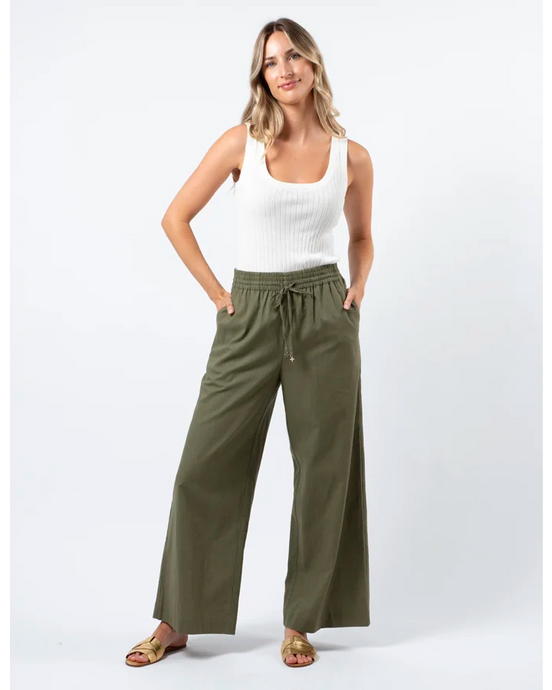 Stella + Gemma Laurel Pants - Olive Glove | Pink Lemonade