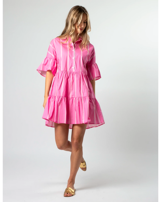 Stella + Gemma Catalina Dress - Bubblegum Stripe | Pink Lemonade