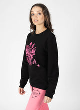 Load image into Gallery viewer, Federation Through Crew - Flowers - Black | Pink Lemonade
