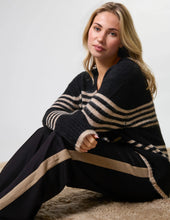 Load image into Gallery viewer, Stella + Gemma Stripe Cardigan - Black Sand

