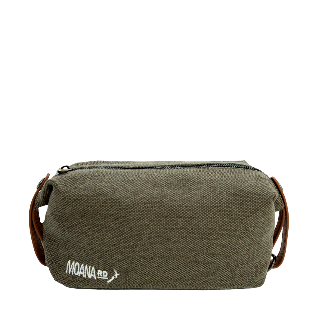 Moana Road - Canvas Toiletry Bag - Brown