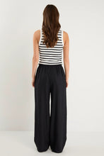 Load image into Gallery viewer, Flo &amp; Frankie - Wellness Black Linen Pull On Wide Leg Pants
