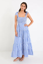 Load image into Gallery viewer, Flo &amp; Frankie - Isabella Bright Blue Stripe Strappy Tiered Maxi Dress
