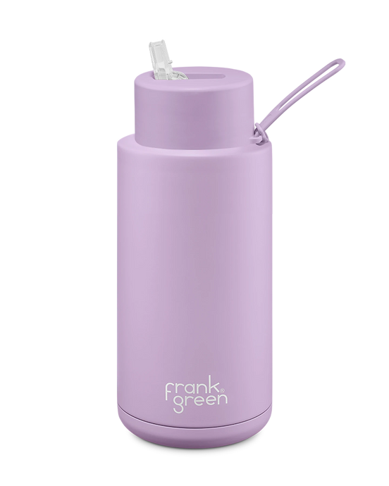Frank Green Ceramic Reusable Bottle - Lilac Haze - 34oz/1L | Pink Lemonade