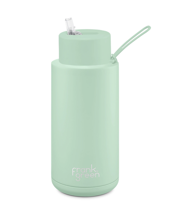 Frank Green Ceramic Reusable Bottle - Mint Gelato - 34oz/1L | Pink Lemonade