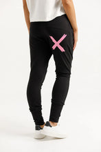 Load image into Gallery viewer, Homelee Apartment Pants - Black with Candy Pink X
