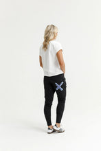 Load image into Gallery viewer, Homelee Apartment Pants - Black with Marine Blue Shadow X
