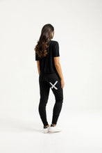 Load image into Gallery viewer, Homelee Apartment Pants - Winter - Black with Lilac Damask X
