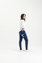 Load image into Gallery viewer, Homelee Apartment Pants - Winter - Indigo Blue with Seafoam X
