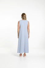 Load image into Gallery viewer, Homelee Bella Dress - Cerulean Stripe
