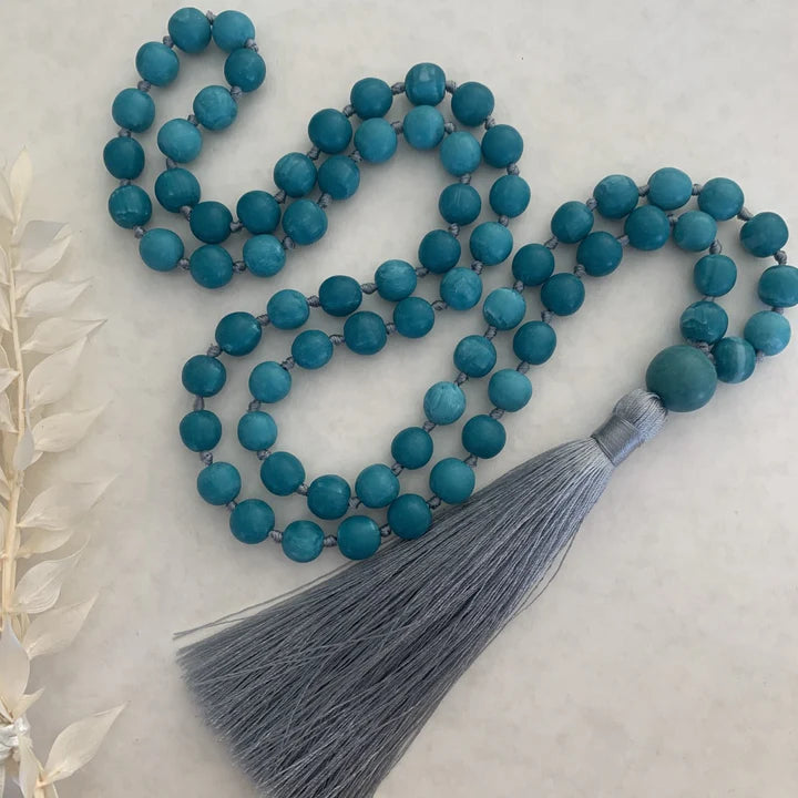 Tassel Necklace - Jade Grey