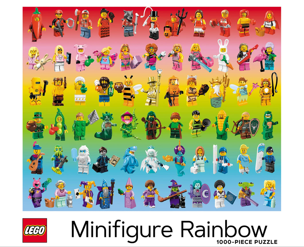 Lego Minifigure Rainbow Puzzle - 1000 Pieces