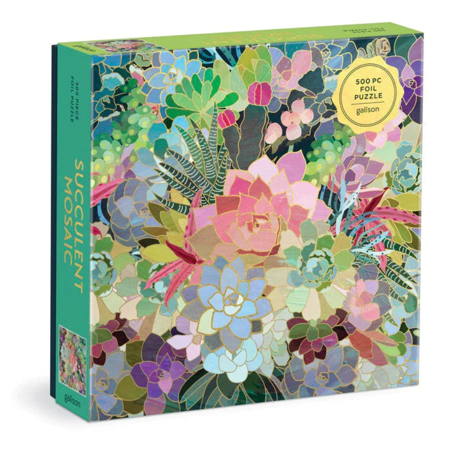 Logical Toys - Succulent Mosaic Foil Puzzle