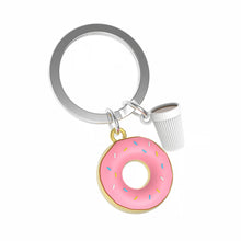 Load image into Gallery viewer, Metalmorphose Keychain - Donut &amp; Coffee
