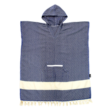 Load image into Gallery viewer, Moana Road - Turkish Towel Hoodie - Blue
