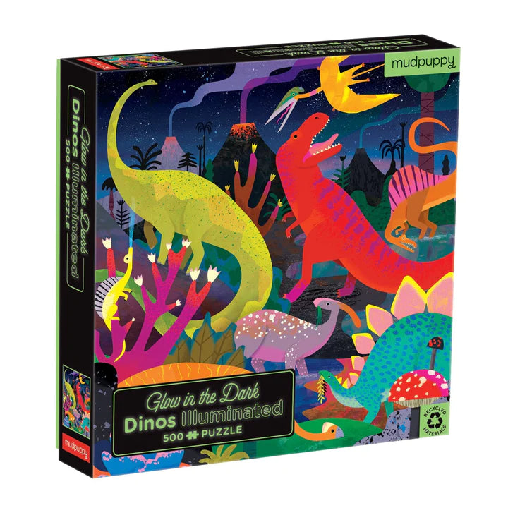 Mudpuppy Glow in the Dark - Dinosaur Puzzle